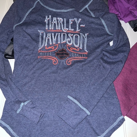 Harley-Davidson/Biker Apparel women’s lot of (4) tops size L/XL - Picture 2 of 15